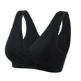 thumbnail image 2 of CFLVAEK Womens Cotton Nursing Sleep Bra Wirefree Maternity Bras Vest Type Bralette for Pregnancy Full Coverage Bras for Large Bust Black XL, 2 of 6