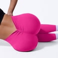 thumbnail image 7 of Duoif Women's High Waisted Yoga Pants Slim Fit Quick Drying Leggings Hip Lifting Texture Fitness Pants Womens Bottoms Hot Pink L, 7 of 7