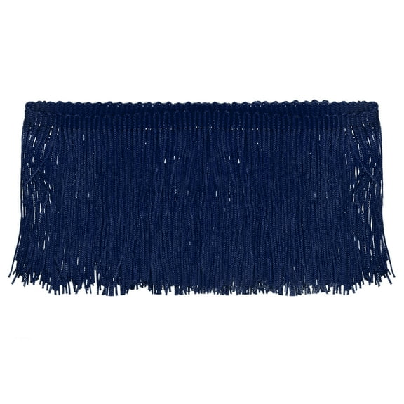 5 Yards 4 Inch Chainette Fringe Trim Tassel Sewing Trim for DIY Sewing CraftsShade Decoration, Navy
