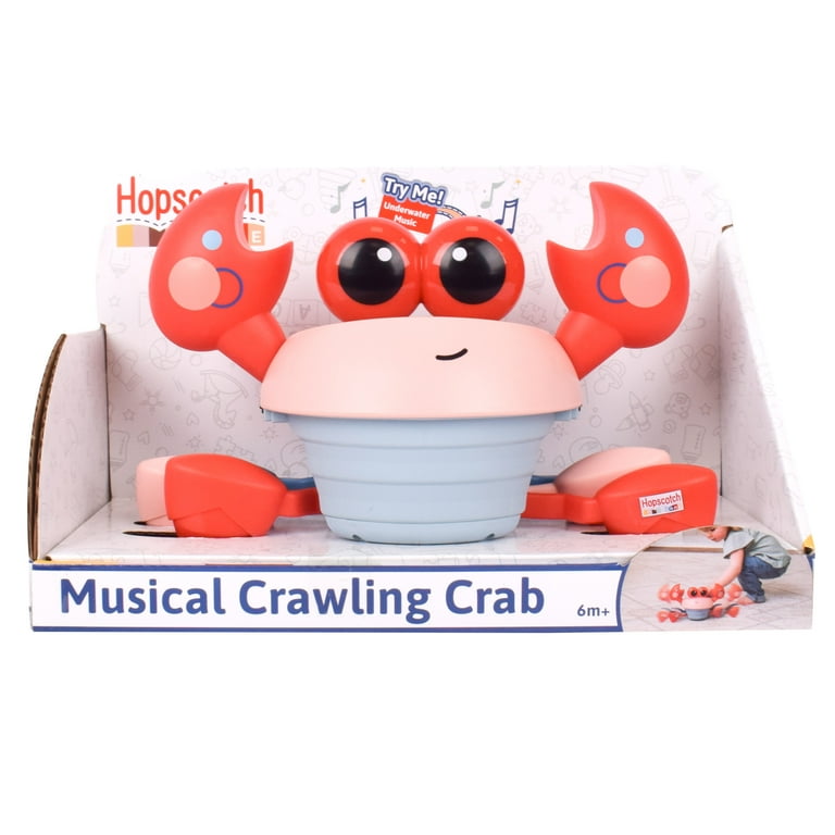 Hopscotch Lane Musical Crawling Crab, Red Dancing Toy, Babies and