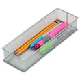 thumbnail image 3 of YBM Home Silver Mesh Drawer Organizer Tray for Home and Office (2 Pack) 9? x 3? x 2? Silver, 3 of 12