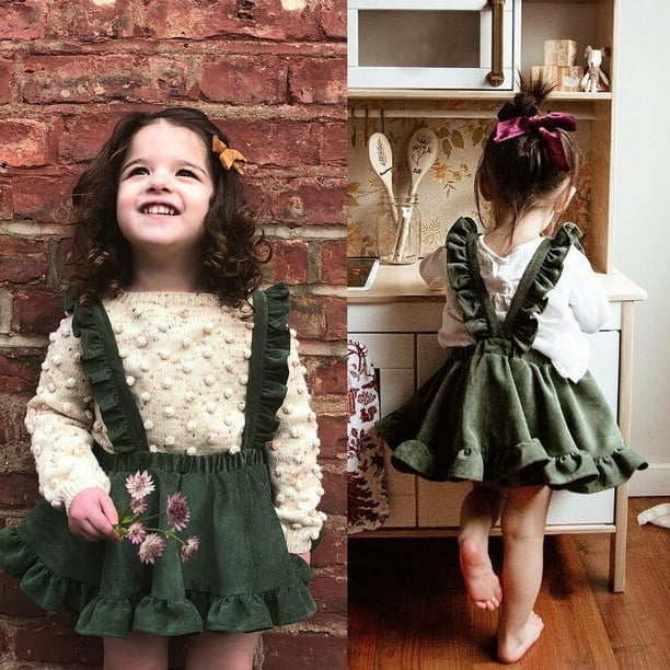 Bebe bebe Fille Vetements Volant Sangle Jupe Bretelles Ete Casual Mini Jupe Robe Jupe Walmart