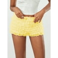 thumbnail image 5 of Rdhnmea Women's Summer Ruffled Frilly Shorts, Multi-Layer Mesh Short Pants, 5 of 9