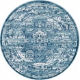 thumbnail image 2 of Rugs.com Charleston Collection Rug – 5 Ft Round Navy Blue Low-Pile Rug Perfect For Kitchens, Dining Rooms, 2 of 8