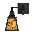 thumbnail image 5 of Meyda 165430 5-13.5 in. Whispering Pines Swing Arm Wall Sconce, Beige & Black, 5 of 6