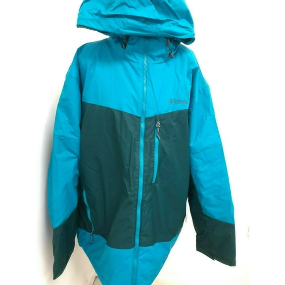 Columbia Whisper Slope Hooded Waterproof Insulated Jacket Mens XXL Green