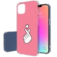 thumbnail image 1 of TalkingCase Slim Case for Apple iPhone 13 Pro, Slim Thin Gel Tpu Cover, Cute Finger Heart Print, Light Weight, Flexible, Soft, Anti-Scratch, Printed in USA, 1 of 7