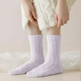 thumbnail image 2 of Winter Non Cozy Crew Socks Grippy Bottom Sleep Socks for Women and Men, 2 of 4