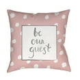 thumbnail image 1 of Surya QTE-BEGUEST-1818 Be Our Guest 18" Wide Square Polka Dot Typography Polyester Covered, 1 of 2