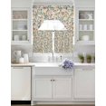 thumbnail image 3 of Teal Orange Eucalyptus Swag Curtains for Living Room/Bedroom Windows, Spring Botanical Leaves Kitchen Curtains and Valances Set 36 Inch Length, Light Filtering Swags Valance Curtain Panels, 3 of 5