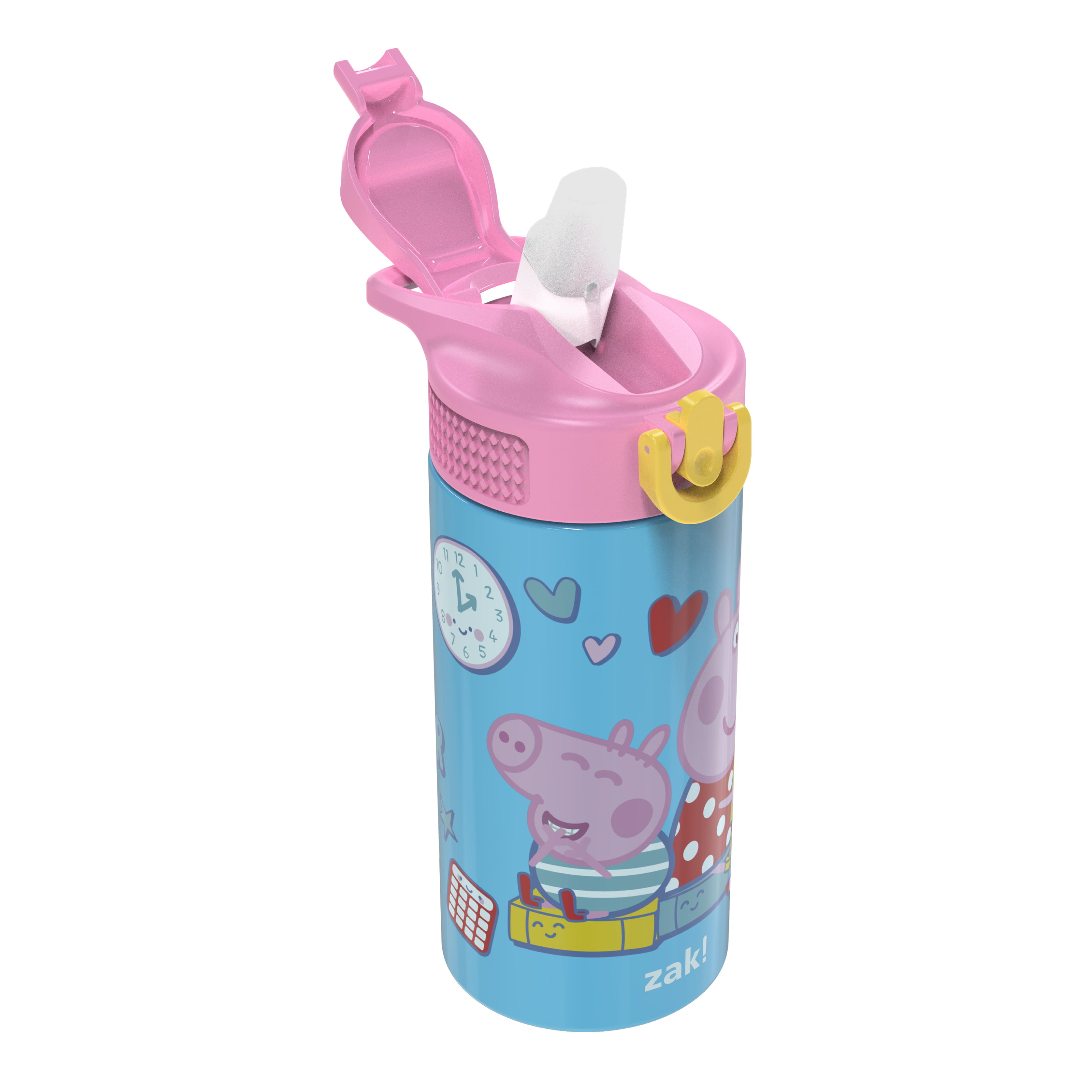 Zak Designs Peppa Pig Stainless Steel Water Bottle Pink/Blue 19.5 oz