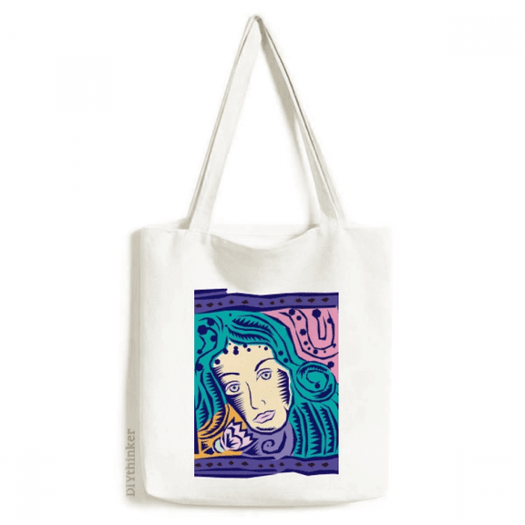 Constellation Virgo Mexicon Culture Engraving Tote Canvas Bag Shopping Satchel Casual Handbag