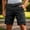 Black, variant on WIZUTIZ Men's Solid Color Multi-Pocket Cargo Shorts Cropped Loose Fit Breathable Lightweight Summer Outdoor Casual Everyday Work Shorts