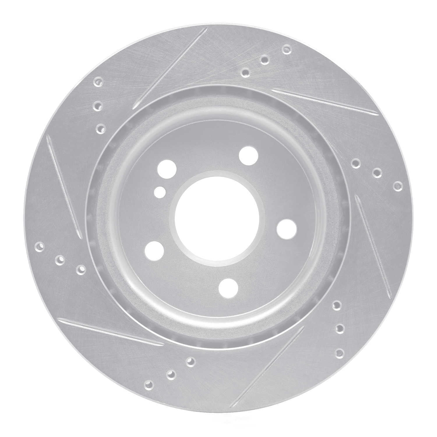 Dynamic Friction Company 631-63163R DFC Brake Rotor - Drilled And Slotted - Silver