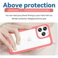 thumbnail image 2 of Case for iPhone 14 Pro Max Case Slim Dropproof [Defend from Drop/Scratch/Slip/Fingerprint] Clear Acrylic Hard Back Soft TPU Bumper Hybrid Phone Cover for iPhone 14 Pro Max-Red, 2 of 16