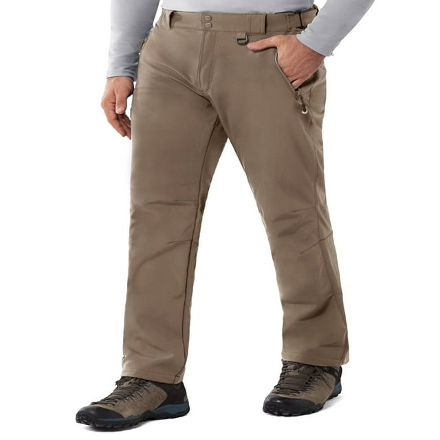 CHOK Pantalon Doublé en Polaire pour Hommes, Pantalon de Neige Isolé, Imperméable, pour Randonnée, Chasse, Ski