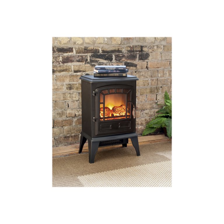 Estate Design EFS-XB15A Kent - Electric fireplace - floor-standing - 1500 W  - black - Walmart.com