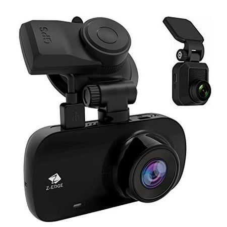 Z-Edge Z3D Dual Lens Dash Cam, 2.7