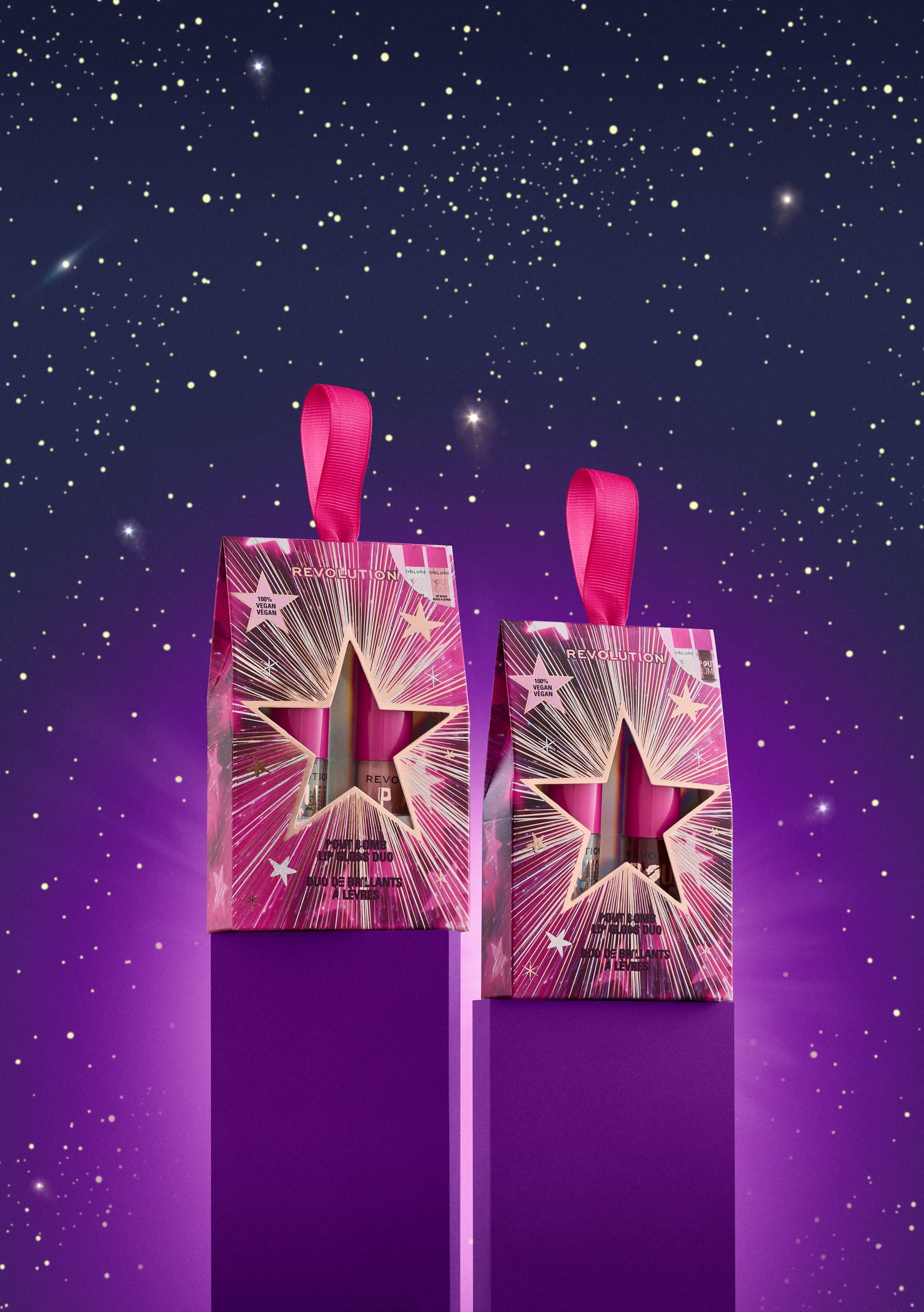 Revolution Pout Bomb Plumping Mini Lip Gloss Set, 2 Piece Holiday Gift Set