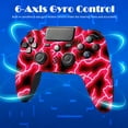 thumbnail image 2 of Wireless Controller Compatible with P4/P4 Slim/P4 Pro/Windows PC, Red, 2 of 9