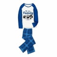 thumbnail image 6 of LuLiaMenton Christmas Pajamas, We Are Family Print, Blue Plaid Matching PJs, Plus Sizes, Men 3XL, 6 of 6