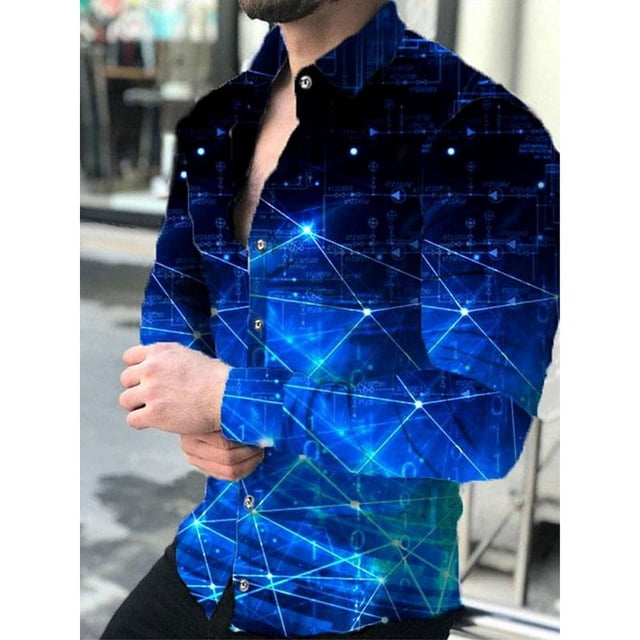 Camisas de lujo de moda para hombre, camisa de un solo pecho, blusas casuales de manga larga con estampado turbulento morado, ropa para hombre, cárdigan hawaiano