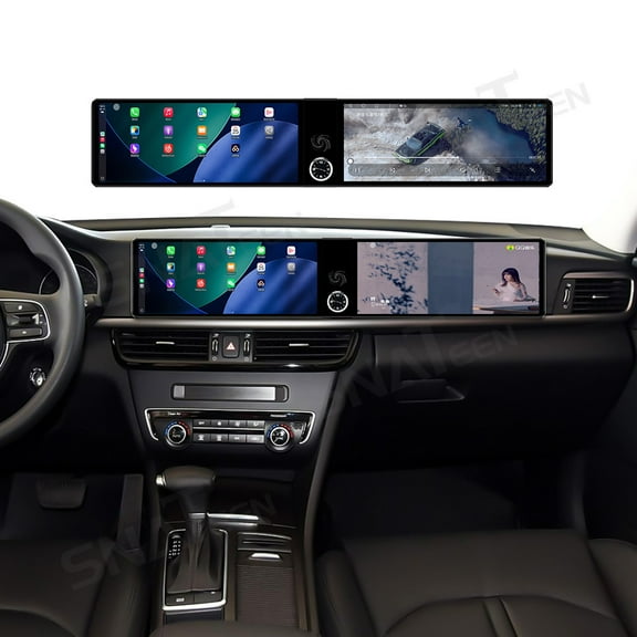 SNATEEN Dual 12.3 inch Carplay Screen/Radio/Multimedia Player for Kia K5 2016 2017 2018 2019 Models Universal Car Navigation/GPS Upgrade Headunit Android Display 1080P Touch Screen Replace System