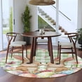 thumbnail image 3 of Round Rug 7Ft Washable Non-Slip, Easter Circle Area Rugs for Living Room Bedroom, Spring Rabbit Eggs Flower Butterfly Green Plaid Indoor Floor Mats Carpet Runner for Home Decor Aesthetic, 3 of 8