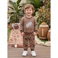 thumbnail image 5 of Lairauiy Toddler Baby Boy Fall Outfit 0-3 Years Long Sleeve Sweatshirt with Pants 2Pcs Clothes Set, 5 of 9