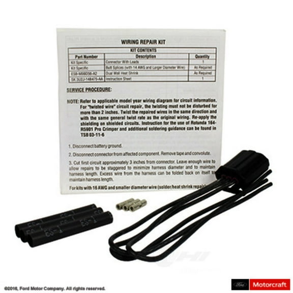 Motorcraft WPT-414 Inertia Switch Connector Fits select: 2001-2007 FORD FOCUS, 2000-2005 FORD EXCURSION