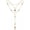 black-Halloween, variant on 4-piece women's fashion stackable gold cross necklace set, Bohemian style beaded Y-shaped long pendant necklace set, vintage rosary necklace stackable adjustable length