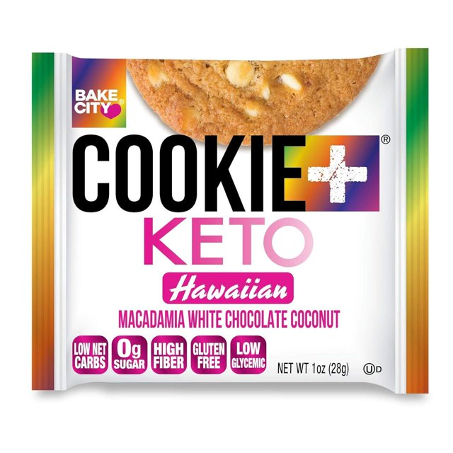LZHF Cookie Plus Keto | 1oz Hawaiian Cookies (12 pack), Gluten Free, 0g Sugar, Only 1.5g Net Carbs, Good Fats, 5g Protein, Kosher, No Artificial Flavors