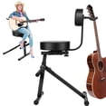 thumbnail image 3 of Lanzxjv Adjustable Guitar Stool with Backrest & Footrest, Foldable Padded Seat for Electric Guitar Violin Bass, Integrated Guitar Holder for Home Studio & Performances, 3 of 6