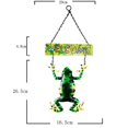 thumbnail image 3 of Welcome Sign Metal Front Door Decor Simulation Frog Garden Hanging Pendant Rural Colorful Spring Home Decoration New, 3 of 3