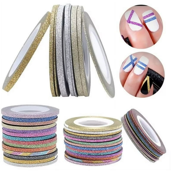 Scnwvu Matte Nail Art Striping Tape Lines,48Pcs Multicolor Rolls Striping Tape Line Nail Art Decoration Sticker DIY Nail Tip with 3Pcs Nail Tape Dispenser Cases
