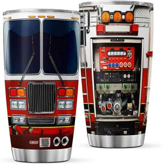 Firefighter Coffee Tumbler Tumblers 20 Oz Firefighters Mugs Double Walled Stainless Mug Travel Cup Gifts For Adults Teens Men Him On Retirement Fathers Day Birthday Party
