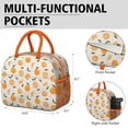 thumbnail image 6 of Lunch Bag Lunch Box for Women Reusable Insulated Lunch Bags,Water-Resistant Orange Print Cooler Lunch Tote Bag, Large Capacity for Work Travel Picnic, 6 of 6