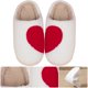 thumbnail image 4 of Muy buen gusto esponjosas con forma corazón cómodas y antideslizantes para el en interiores (42-43), 4 of 9