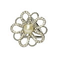 thumbnail image 4 of Guardurnaity Bufanda anillo elegante chal Clip oro plata bufandas hebilla con diamantes de imitación moderno Heronsbill estilo regalos para mujeres plata 5piezas, 4 of 6