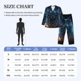 thumbnail image 4 of Fuzoiu Cool Blue Light Wolf Print Men's Long-Sleeved Pajama,Lounge Button Down Nightwear,Mens Notch Collar Pajama Set -X-Large, 4 of 7