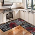 thumbnail image 3 of Kitchen Rugs Sets Of 2,Pioneer Flower Floral Print Pattern Anti Fatigue Kitchen Mat Rugs Non Slip Washable,Decorative Kitchen Floor Mats for Kitchen,Sink,Laundry,17"x47"+17"x47", 3 of 5