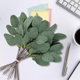 thumbnail image 5 of 30 Pcs Artificial Eucalyptus Stems with White Seeds,Fake Silver Dollar Eucalyptus Leaves Stem Faux Leaf for Wedding Bouquets, Flower Arrangements, Tables Centerpieces, Home Decor, 5 of 8
