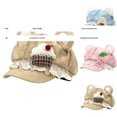 thumbnail image 4 of Cutecore Kawaii Cat Ears Beret Hat Y2K for Adult Women, Strawberry Cake Suede Octagonal Hat, Sweet Lolita Lace Bow Newsboy Cap Cosplay Accessory-Pink, 4 of 5
