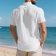 thumbnail image 5 of Ceisia Men's Slim Fit Short Sleeve Henley Shirt with Chest Pocket Casual Summer Top White XL Gifts, 5 of 9