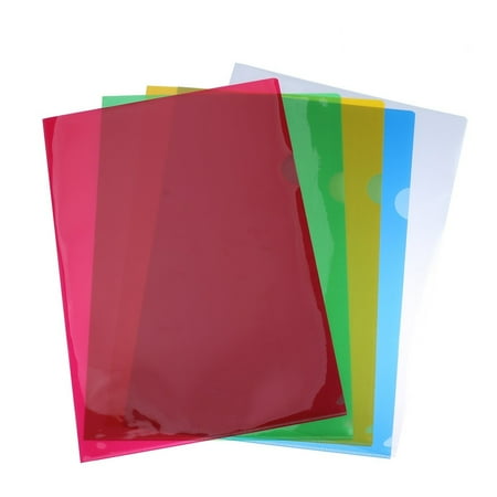20PCS Transparent Envelope File Document Folder L Type Clear Document Envelope Organizer
