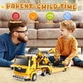 thumbnail image 4 of UQN Construction Vehicles Boys Toy Playsets, Construction Truck with Excavator Toy & Bulldozer Toy, Sounds and Lights, Kids Christmas&Birthday Gifts for 3 4 5 6 Years Old Boys, 4 of 7