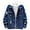 Blue, variant on Men's Jean Jacket Ripped Distressed Denim Trucker Coat with Holes (Dark Blue,S)