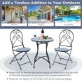 thumbnail image 5 of Spaco 2 Pieces Patio Folding Mosaic Bistro Chairs with Blue Floral Pattern, Outdoor Stackable Dining Chairs for All Weather, Breathable Garden Outdoor Furniture for Backyard Deck, 5 of 7