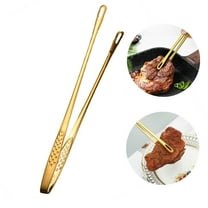 Bxaolu BBQ Tongs Stainless Steel Grill Kitchen Food Tongs Grip Cooking Clamp Tool for Salad, Fish, Steak, Barbecue, Buffet, Meat