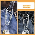 thumbnail image 3 of WRISTBIQUE 2Pcs Stainless Steel Keychain Carabiner Clip Practical Metal Key Ring Holder, 3 of 8